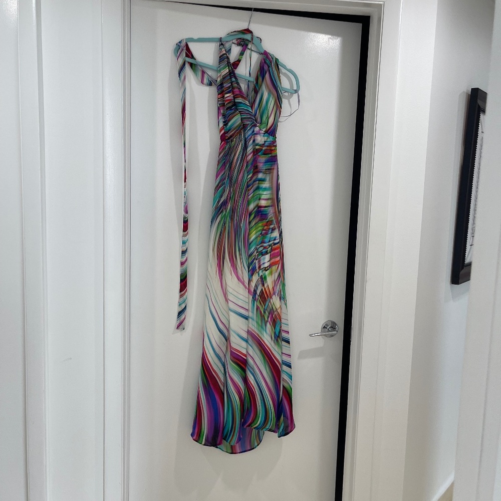 Milly Gorgeous Halter Gown Summer Wedding/Cruise/Special Occasion Size 4